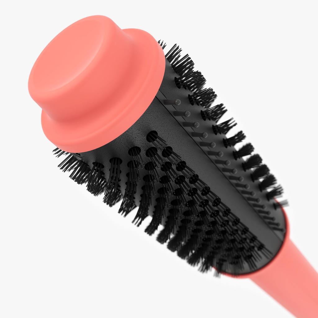 heated brush in coral
