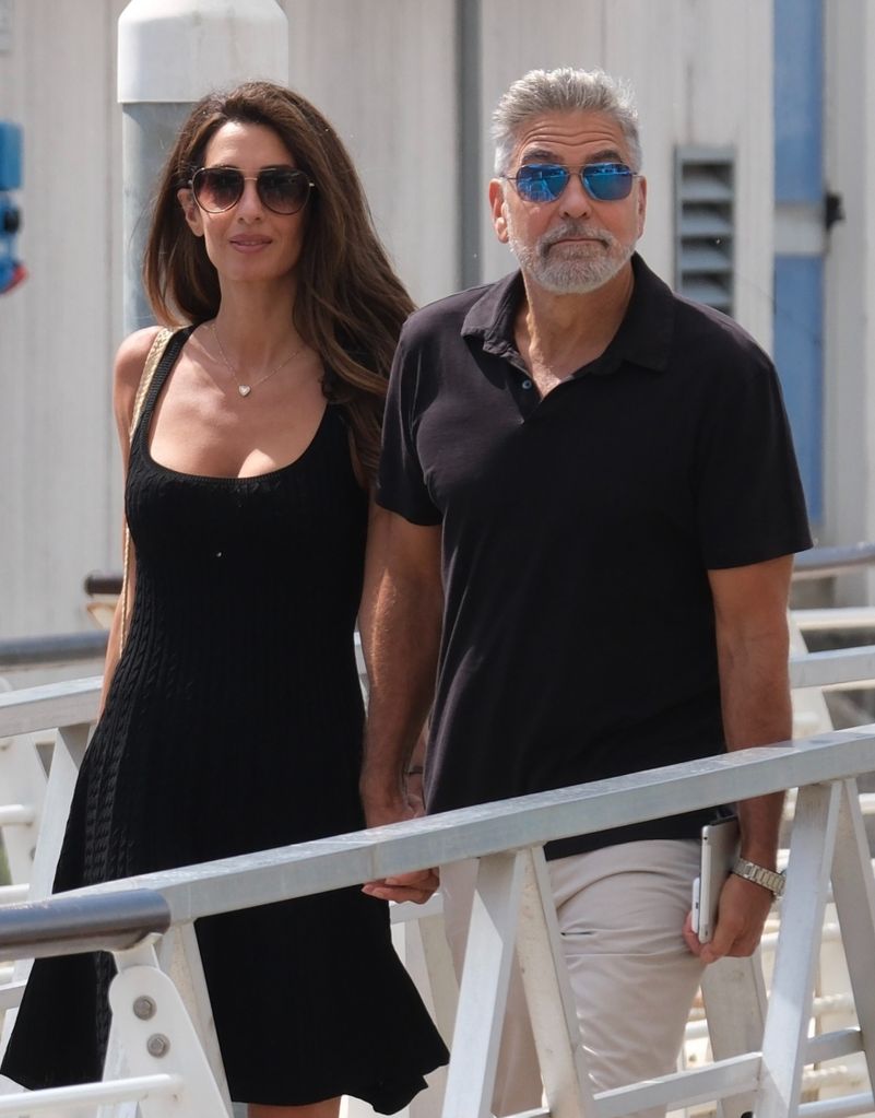 George Clooney and Amal Alamuddin leave Venice




