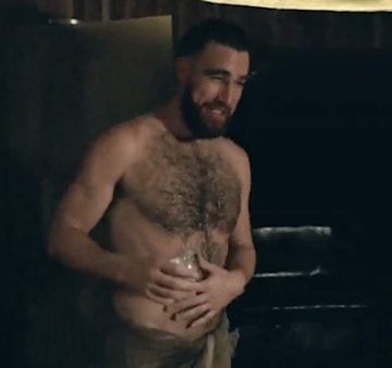 Travis Kelce's Shirtless Spa Video Resurfaces -- and It's Pretty Steamy