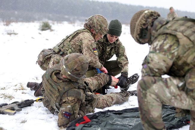 Princess of Wales takes part in training exercise with Irish Guards