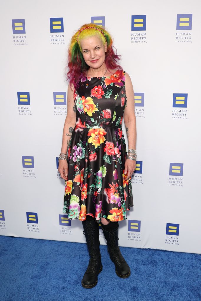 Pauley Perrette attends the Human Rights Campaign 2023 Los Angeles Dinner at JW Marriott Los Angeles L.A. LIVE on March 25, 2023 in Los Angeles, California