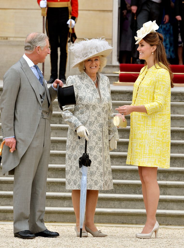 Charles, Camilla and Kate at a Buckingham Palace garden party