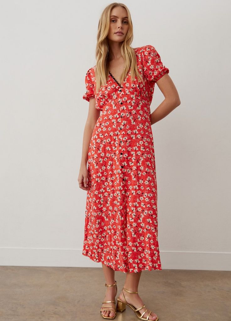 Finery red floral dress