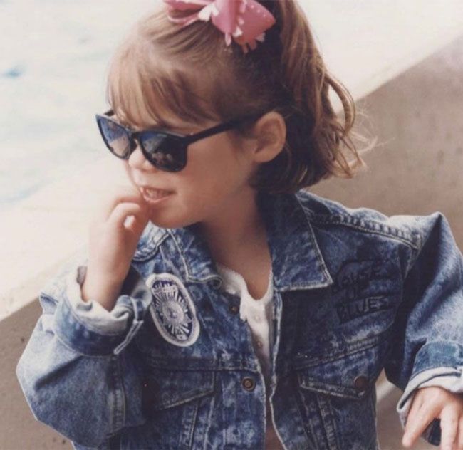 Princess Eugenie wears denim and a scrunchie in childhood photo