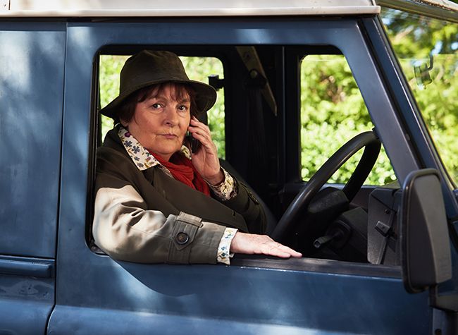 Vera takes a phone call while sat in her truck in series 11