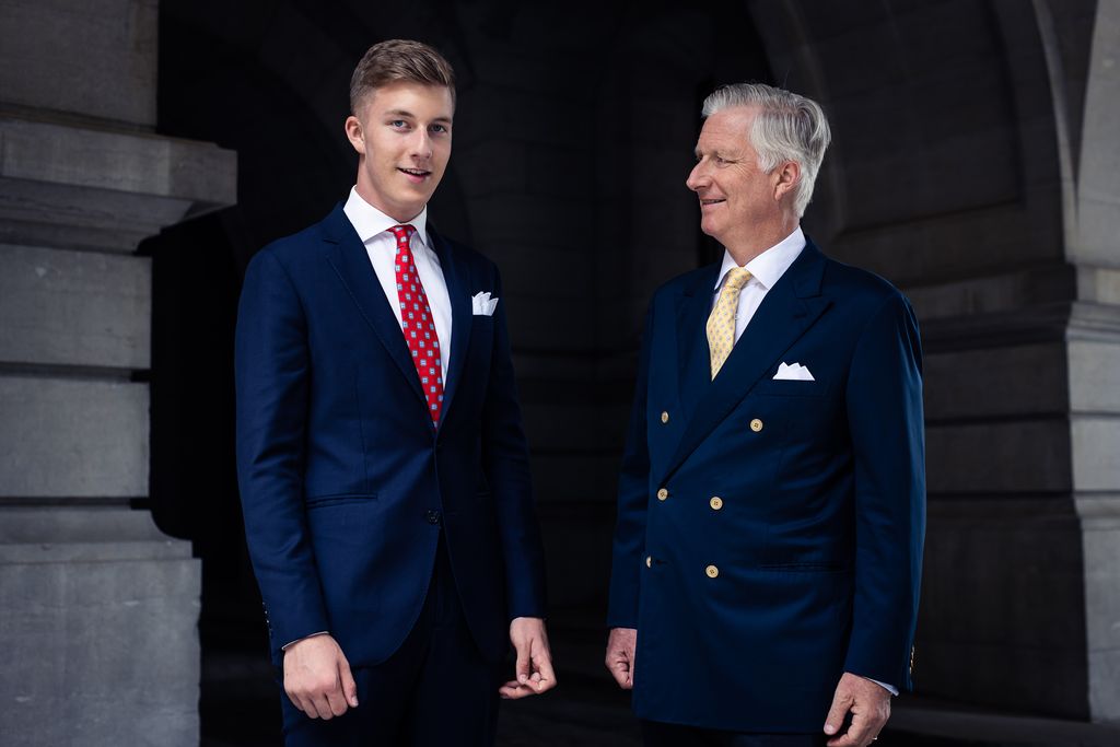 Prince Emmanuel of Belgium's 18th birthday portraits - with King Philippe