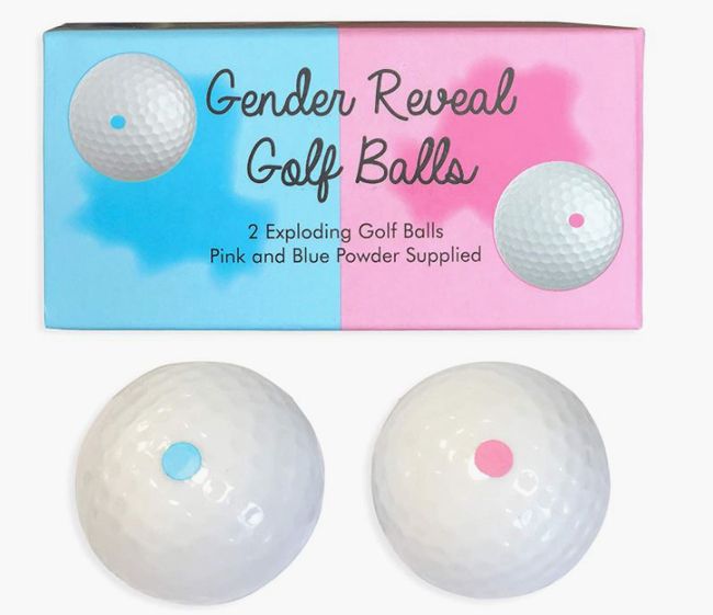 gender reveal golf balls
