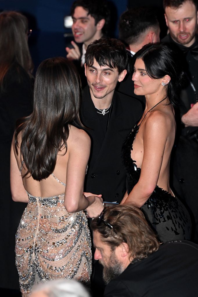 Timothee Chalamet and Kylie Jenner during the EE BAFTA Film Awards 2025 at The Royal Festival Hall on February 16, 2025 in London