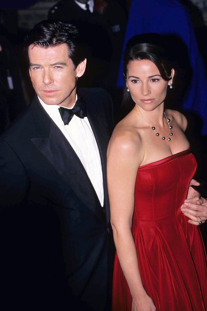 Pierce and Keely at the Golden Eye film premiere in 1995