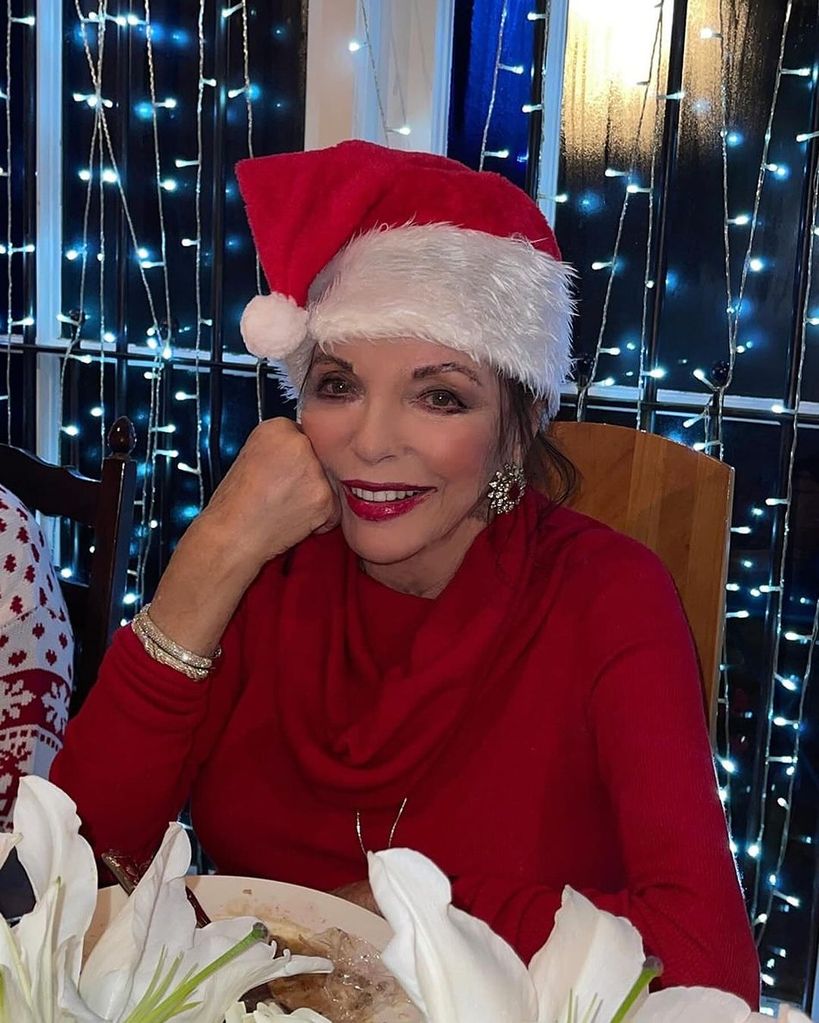 Joan Collins shares glimpse inside her family Christmas