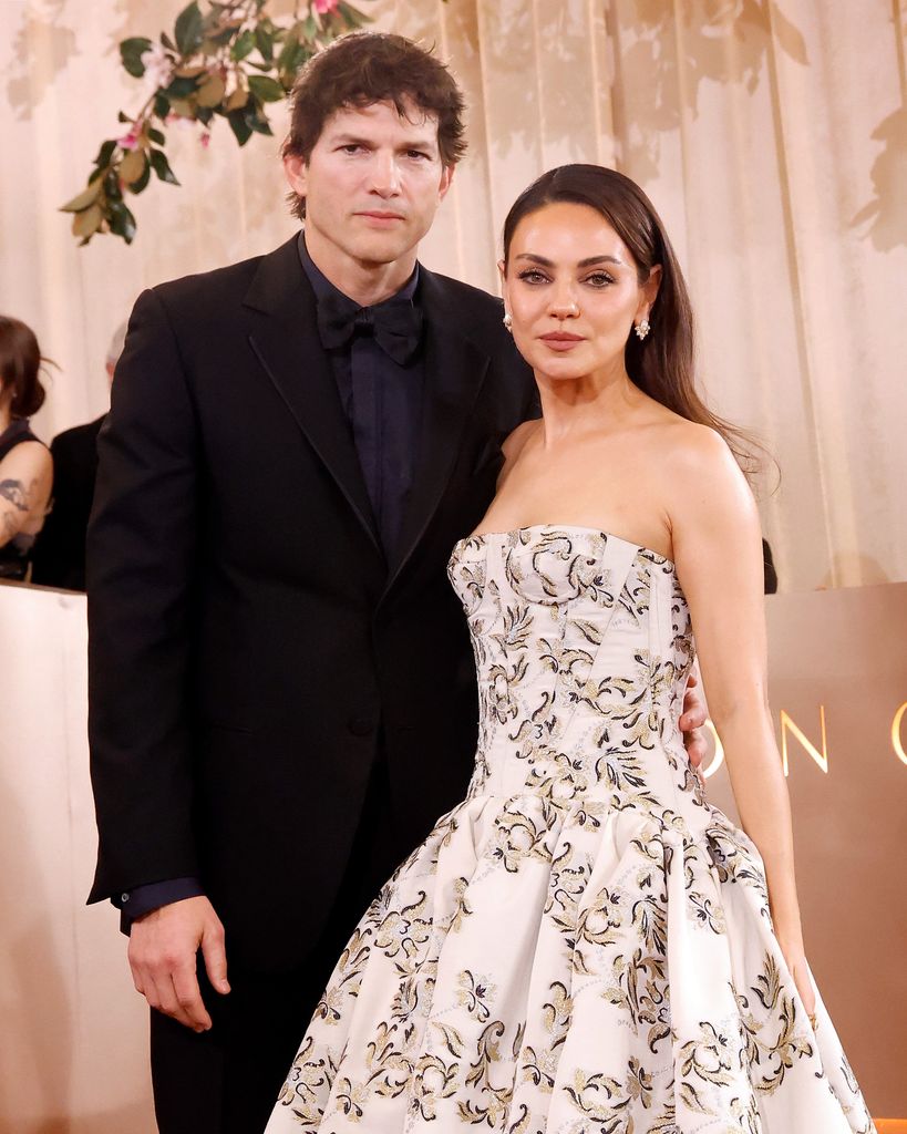 Ashton Kutcher and Mila Kunis at the Golden Globe Awards on January 11, 2026