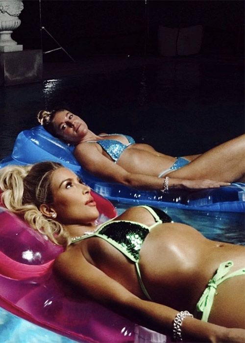 Kim Kardashian legally blonde bikini pool