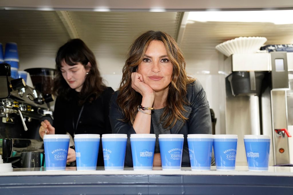 LAW & ORDER: SPECIAL VICTIMS UNIT -- Rockefeller Plaza Fan Event -- Pictured: Mariska Hargitay at Rockefeller Plaza on Friday, March 15, 2024 -- (Photo by: Ralph Bavaro/NBC via Getty Images)