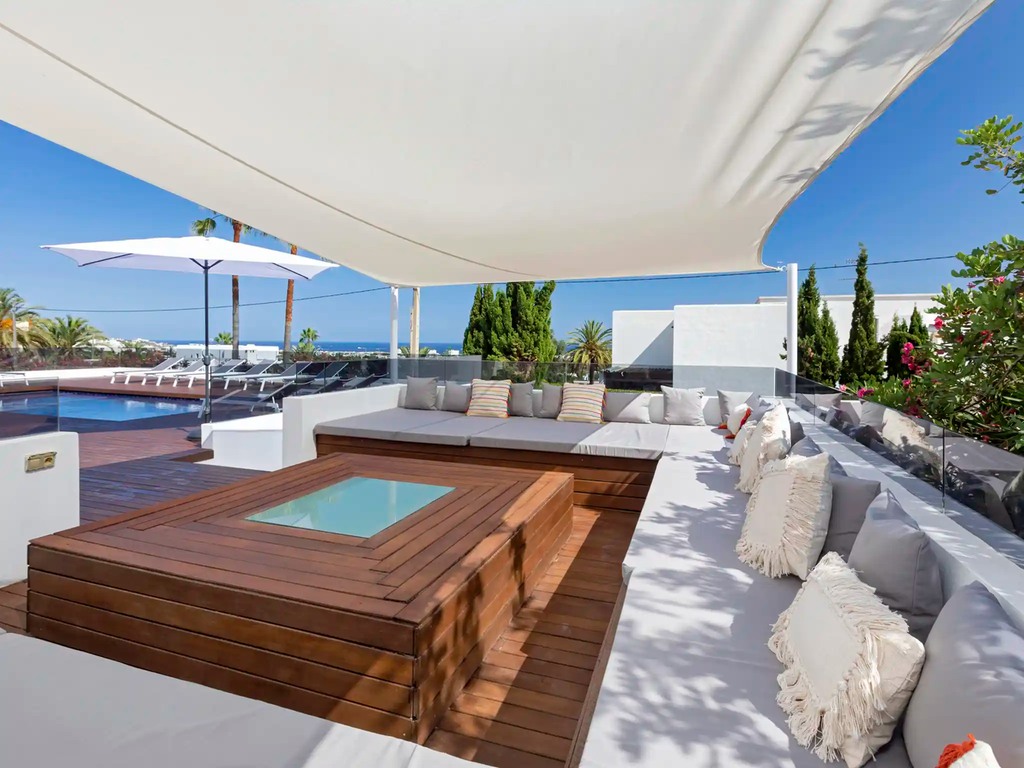 outdoor seating area at a villa in Ibiza