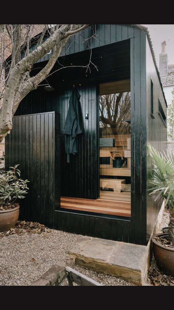 A sauna in the garden