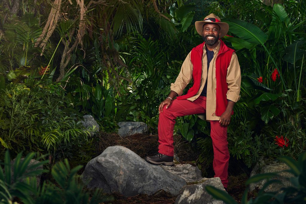 i'm a celeb contestant in red outfit 