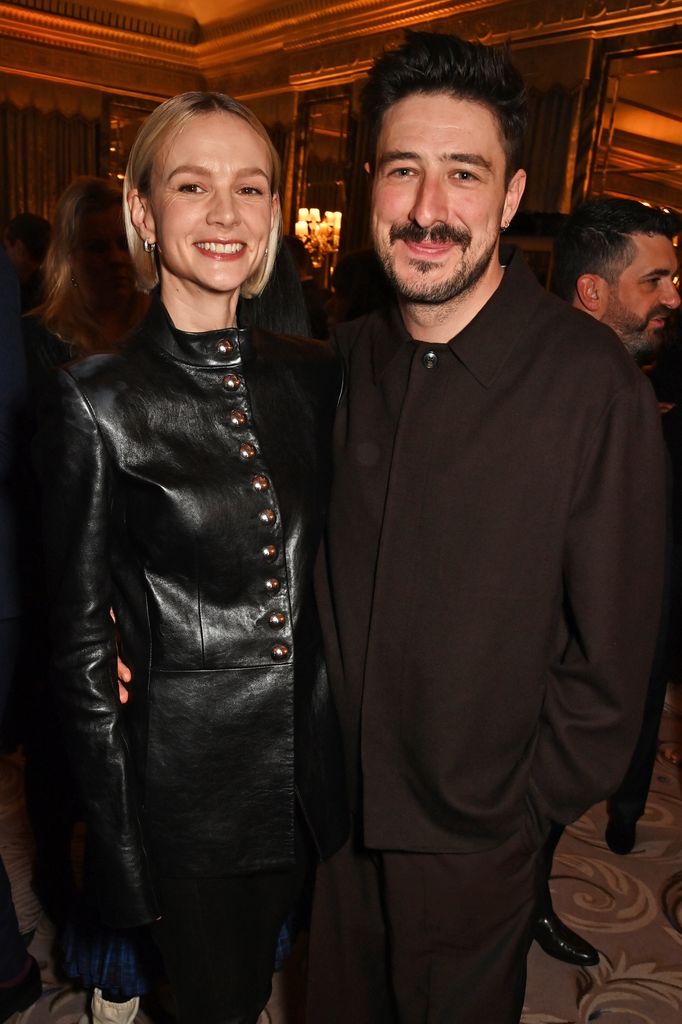 LONDON, ENGLAND - FEBRUARY 17: Carey Mulligan and Marcus Mumford attend The 96th Oscars Nominees Reception at The Dorchester on February 17, 2024 in London, England. (Photo by Dave Benett/Getty Images)