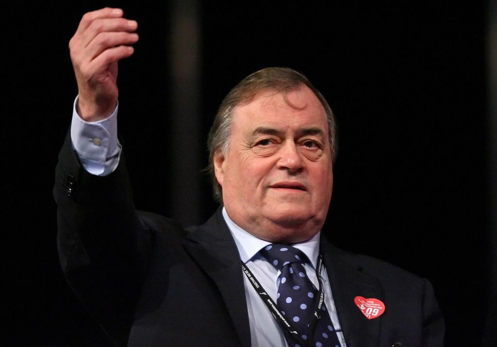 Former Deputy Prime Minister John Prescott sits in the main hall on the third day of the annual Labour Party Conference in Manchester, on September 22, 2008