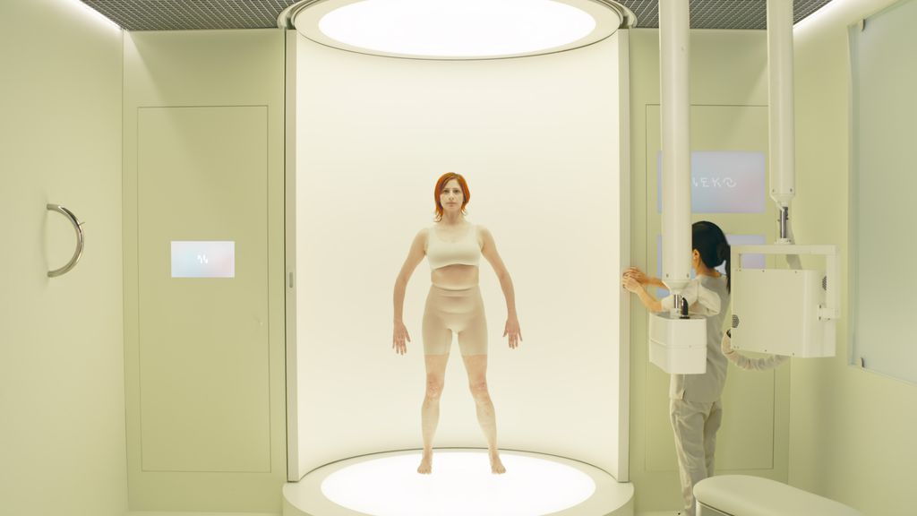 Woman having a full body scan