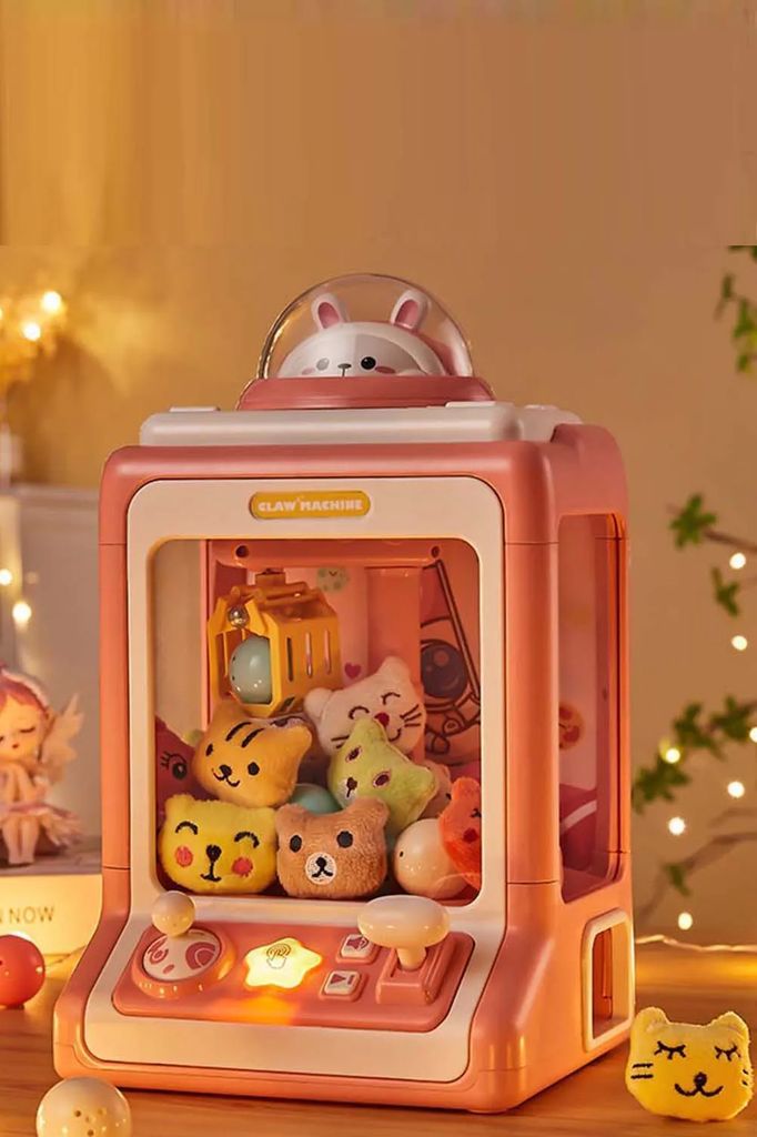 Household Mini Clip Doll Claw Machine-Pink