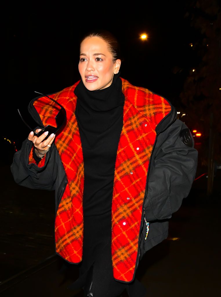 Rita Ora stepped out in New York City on Sunday wearing Burberry's stunning parka jacket