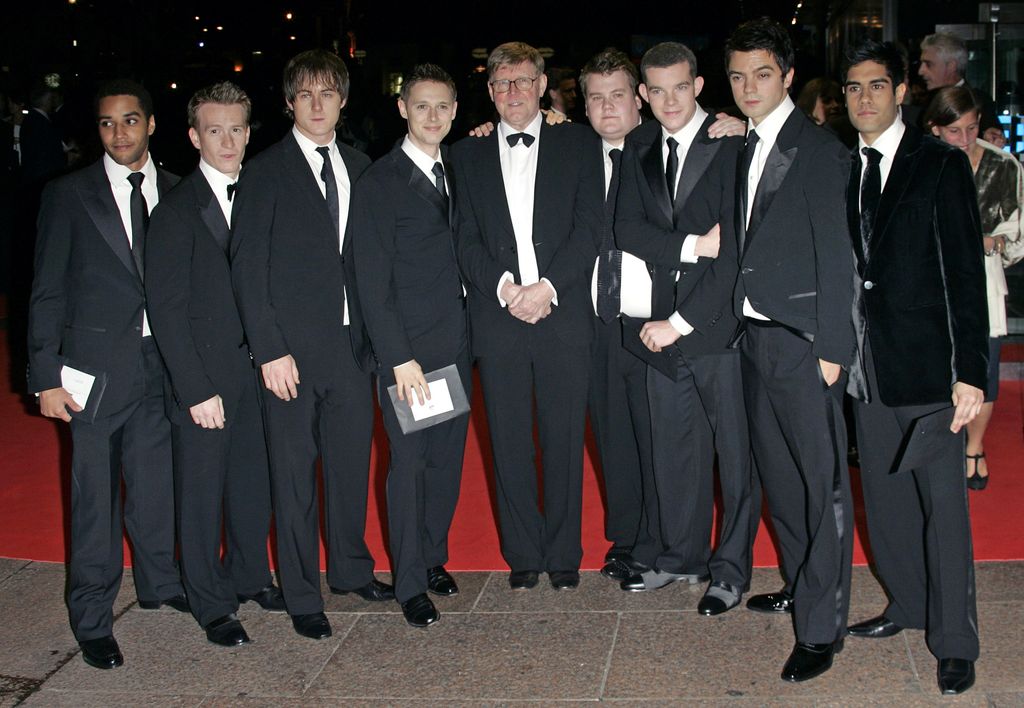 Russell Tovey, Sacha Dhanan, Dominic Cooper, James Corden, Alan Bennett, Samuel Barnett, Sam Anderson, Andrew Knott & Jamie Parker at The History Boys premiere