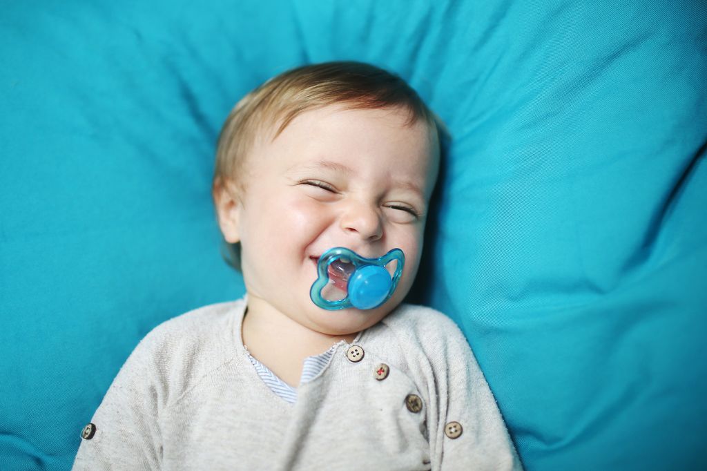 A 18 months old boy with a pacifier