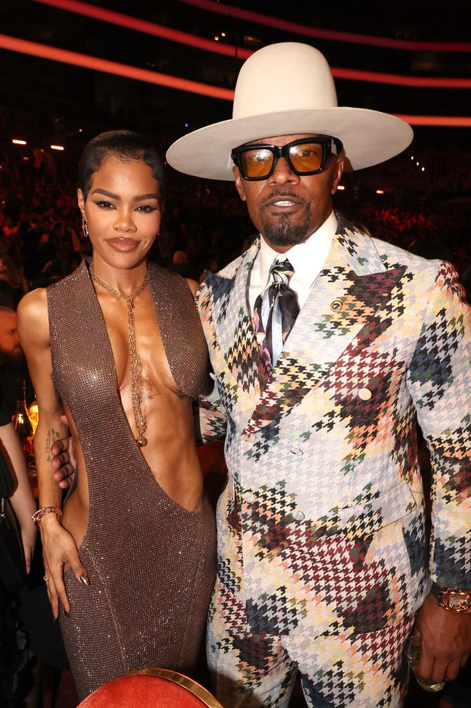 Teyana with Jamie Foxx at the 68th GRAMMY Awards