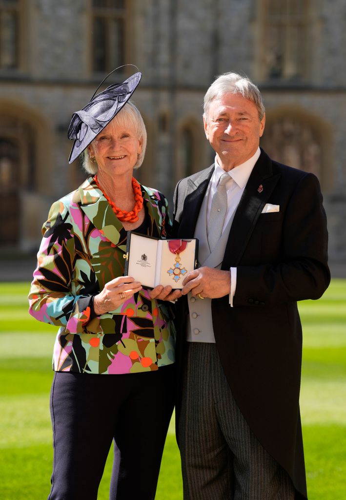 Alan Titchmarsh with his wife after he was granted a CBE