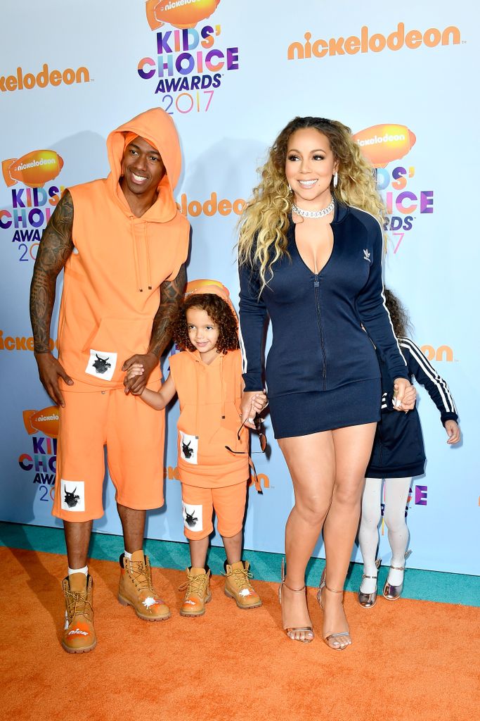 mariah care on the red carpet with her twins and nick cannon 