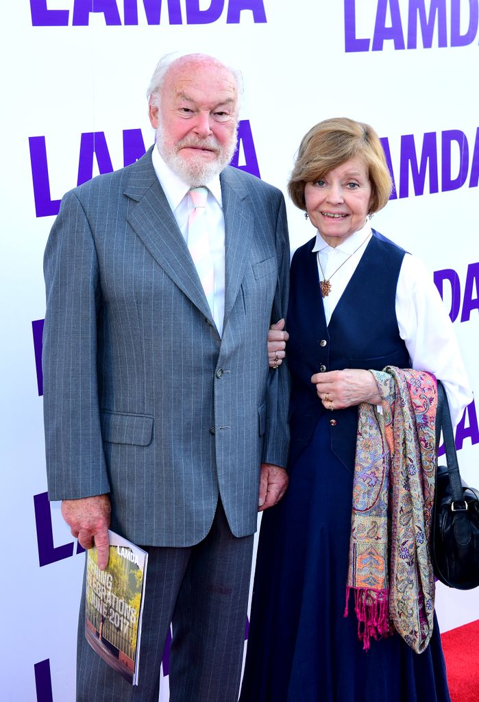 Timothy West and Prunella Scales attending the gala opening of the new London Academy of Music and Dramatic Art centre, London