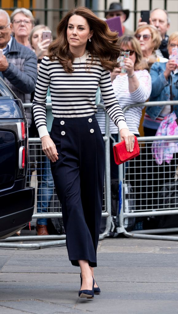 Catherine, Duchess of Cambridge launches the King's Cup Regatta at Cutty Sark, Greenwich on May 7, 2019 in London, England. (Photo by Mark Cuthbert/UK Press via Getty Images)