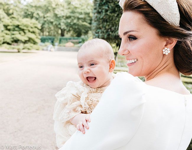 prince louis new christening photo smiling
