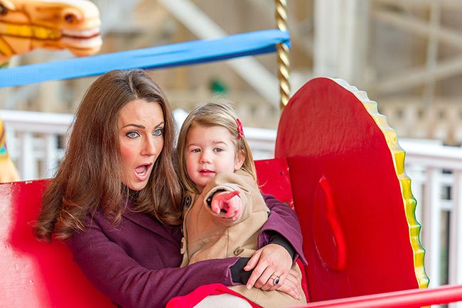 Kate and Charlotte Carouslel at Dreamland