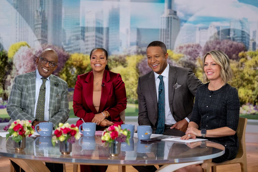 Sheinelle with her Today Show co-stars - Dylan Dreyer, Craig Melvin and Al Roker 