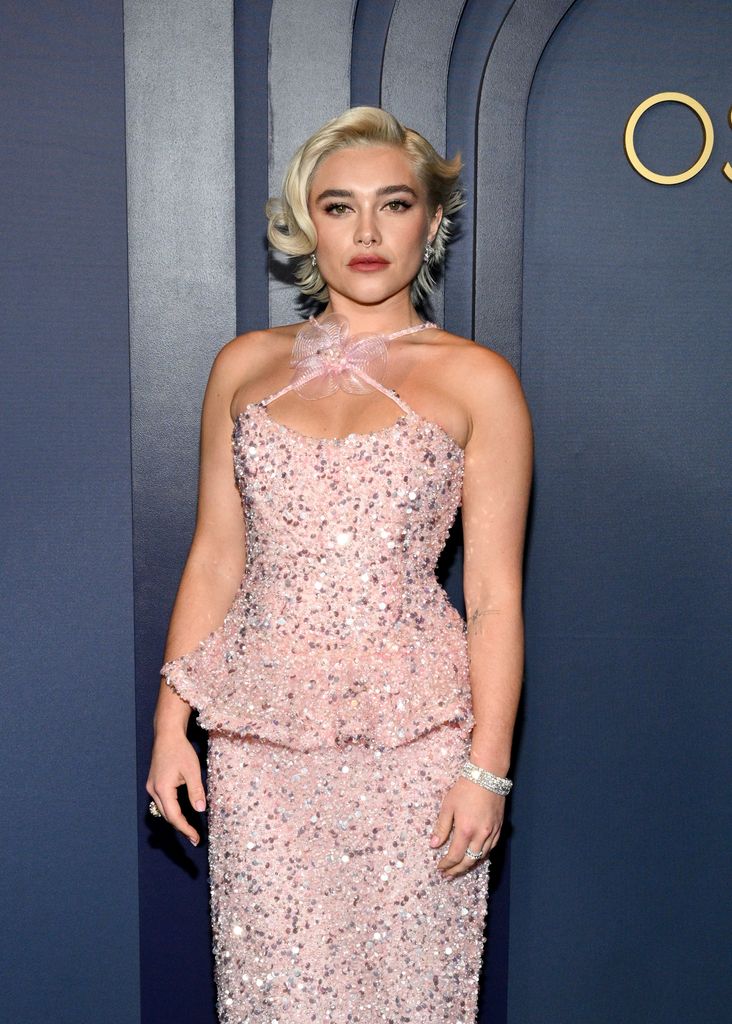 Florence Pugh Brings the Sheer Dress Trend to the Golden Globes 2024