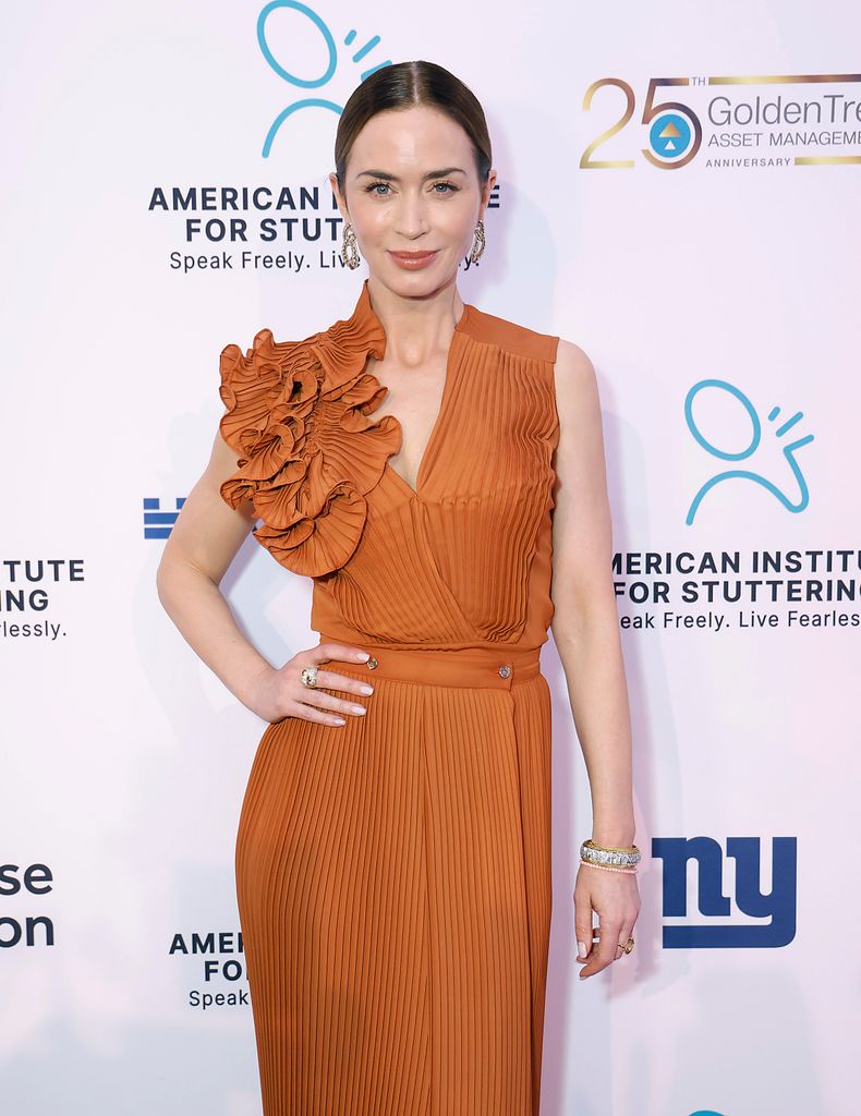 Emily Blunt attends The American Institute for Stuttering 19th Annual Gala at 583 Park Avenue on June 10, 2025 in New York City. (Photo by John Lamparski/Getty Images)