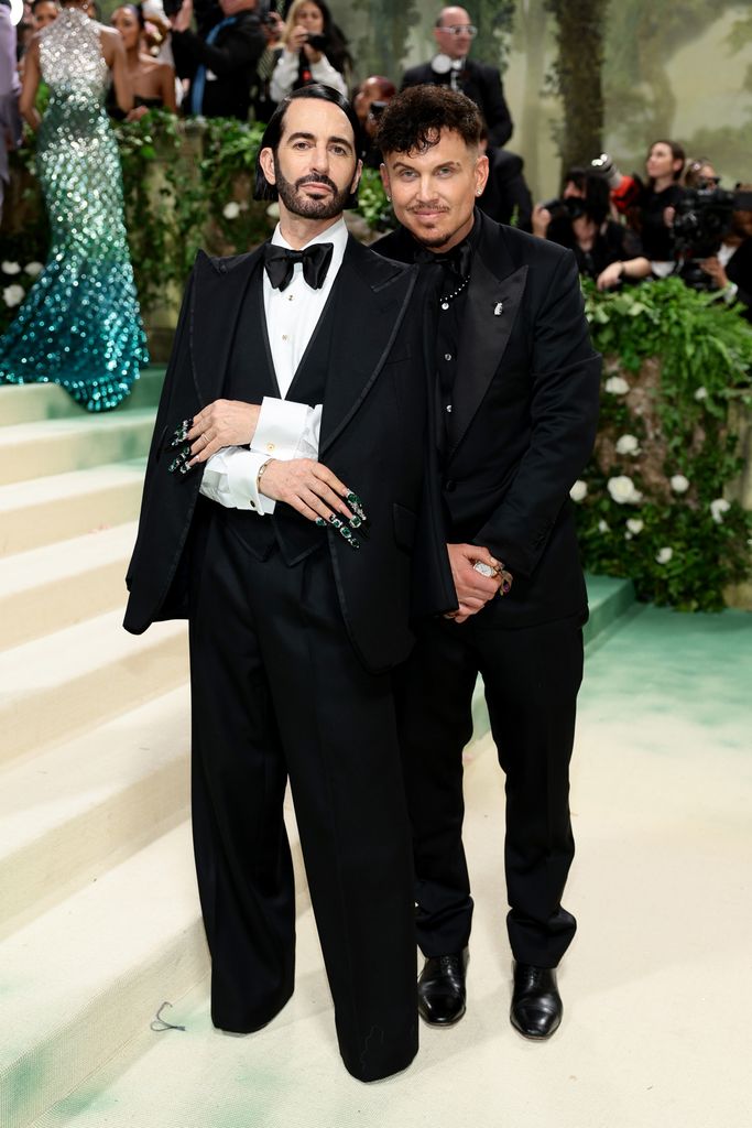 Marc Jacobs and Char Defrancesco in suits