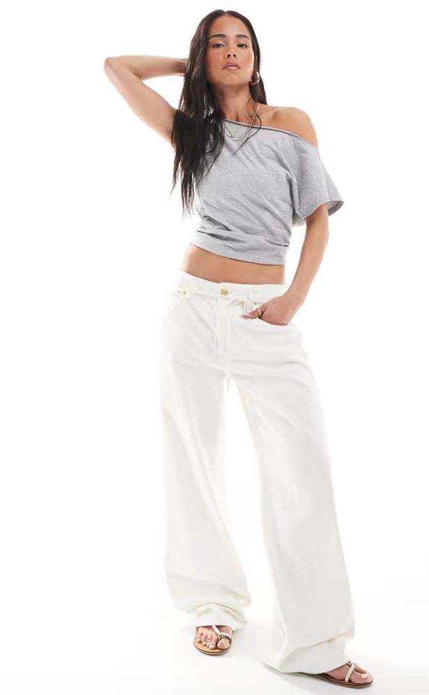 asos white jeans