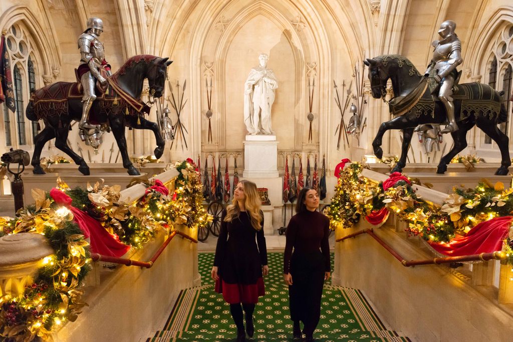 Guests will be welcomed by the festive garlands on the Grand Staircase