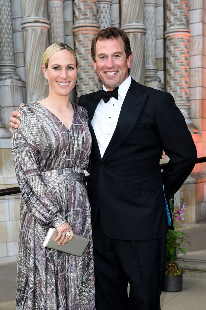 zara tindall and peter phillips dressed smartly 