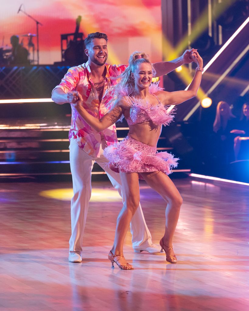 Harry Jowsey and Rylee Arnold performing on Dancing with the Stars season 32, October 2023