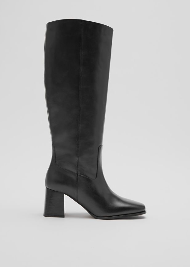 and other stories black heeled knee high boots 