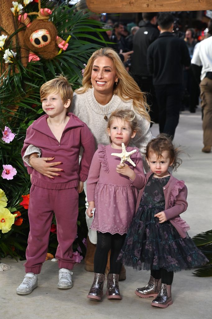 Stacey attended the premiere with her children Rex, Rose and Belle 