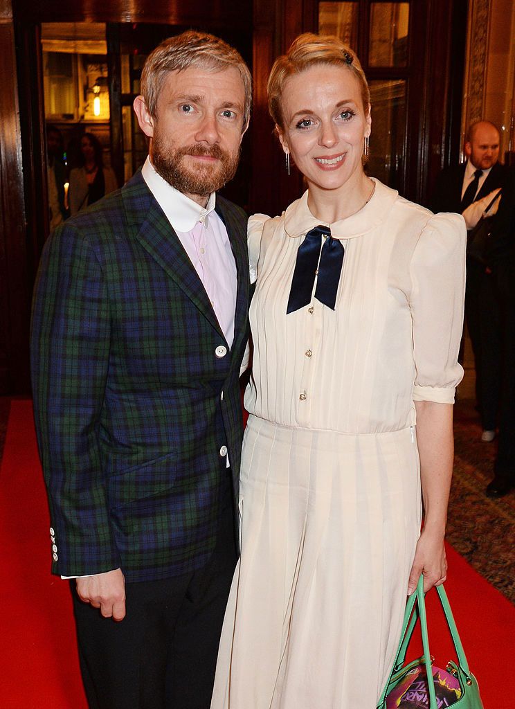 Martin Freeman and Amanda Abbington attend an after party in 2014 