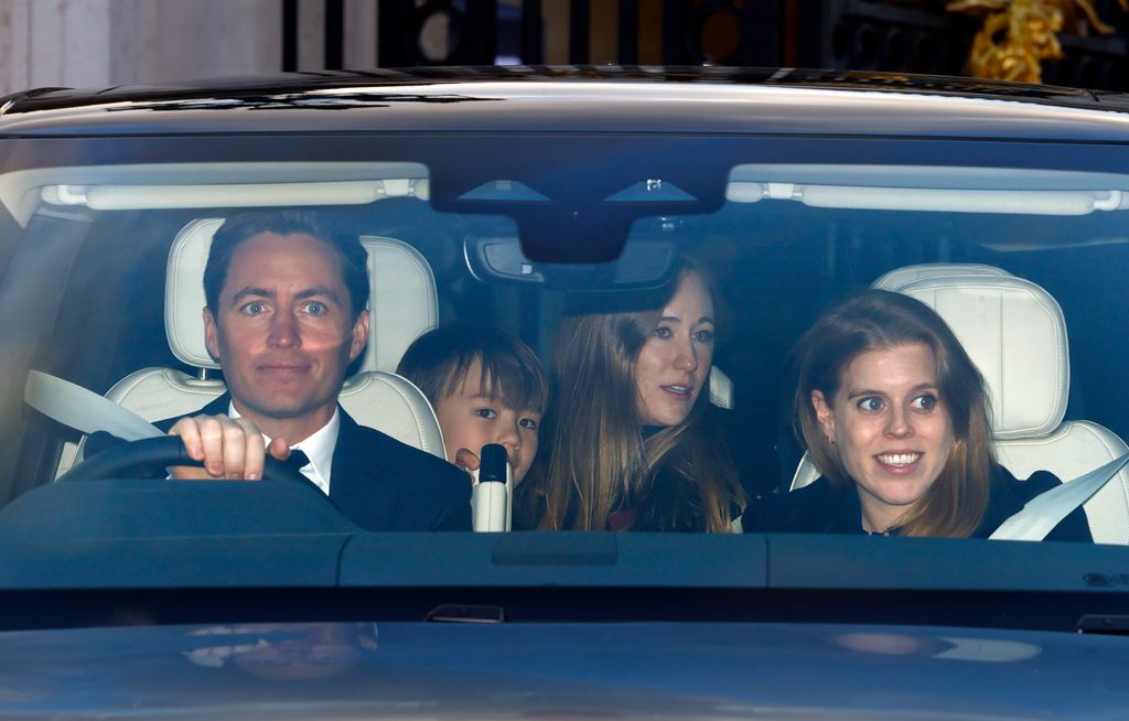 Princess Beatrice and her husband Edoardo Mapelli Mozzi were seen wearing seatbelts on the way to the King's Christmas lunch last year