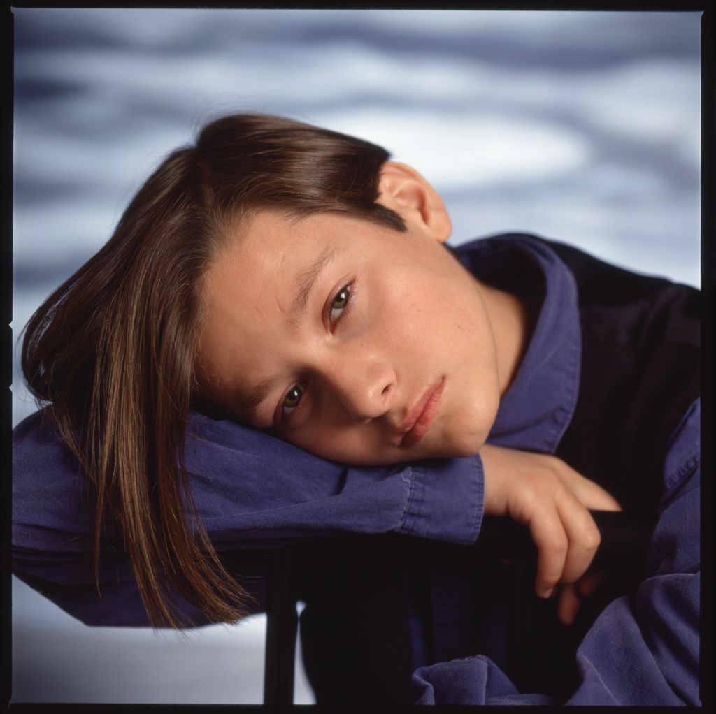 Actor Edward Furlong rests his head on his arm
