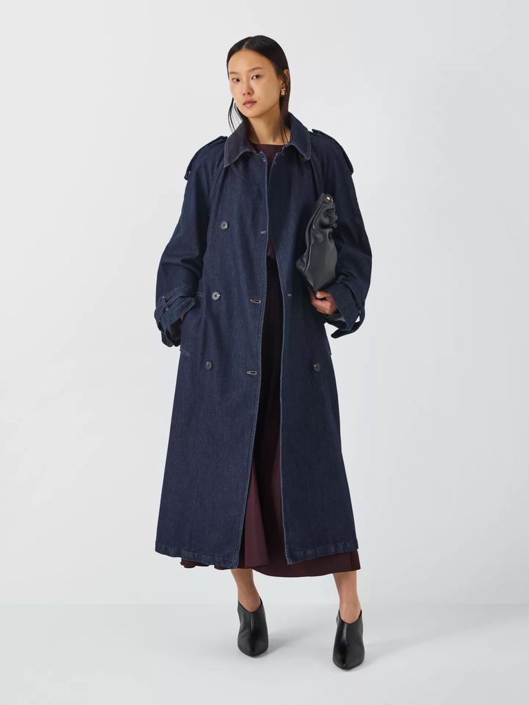 John Lewis Denim Trench Coat