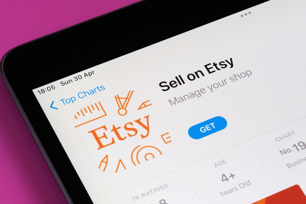 Sell on Etsy as seen in the App Store
