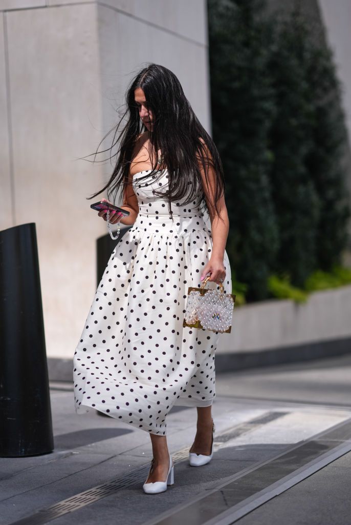 NYFW Femme à Polka Dot Robe